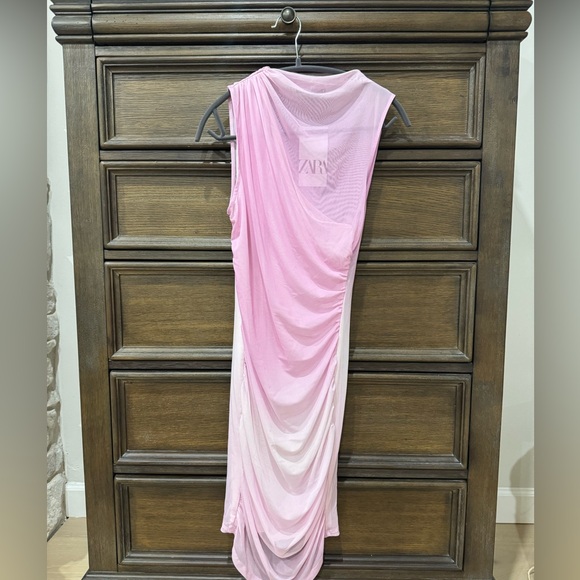 NWT Zara draped tulle Mini Dress sz M - Picture 9 of 10